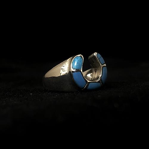 Helldorado Turquoise Horseshoe Ring (Type A)