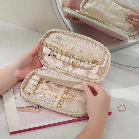 Schmucktasche Chinesisches Design Kompakter Reise-Schmuckorganisator Weiches Material Kleine Große Größen Ring Ohrringe Halsketten Schmuckbeutel