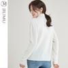 JIUMU Women's Turtleneck Pullover Faux Two-Piece Wool Sweater