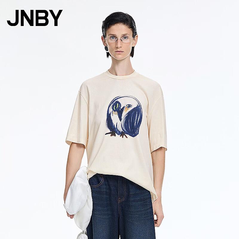

JNBY 2026 Summer Animal Print Loose Cotton T-shirt M