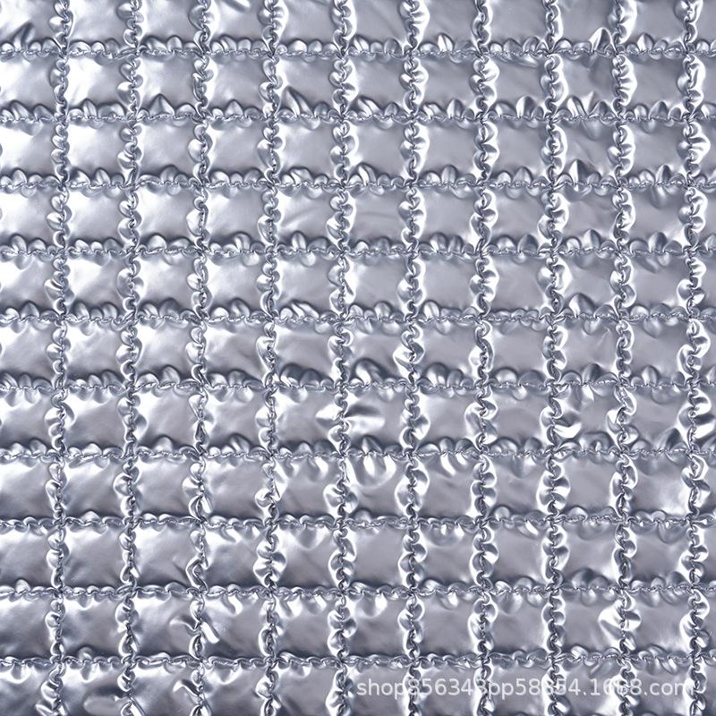 1m*1,4m Czarno-srebrny Kolor Skóra PU Pikowana Tkanina Bawełniana Tkanina Haftowana Wkładka do Szycia Torby Bagażowe Ubrania