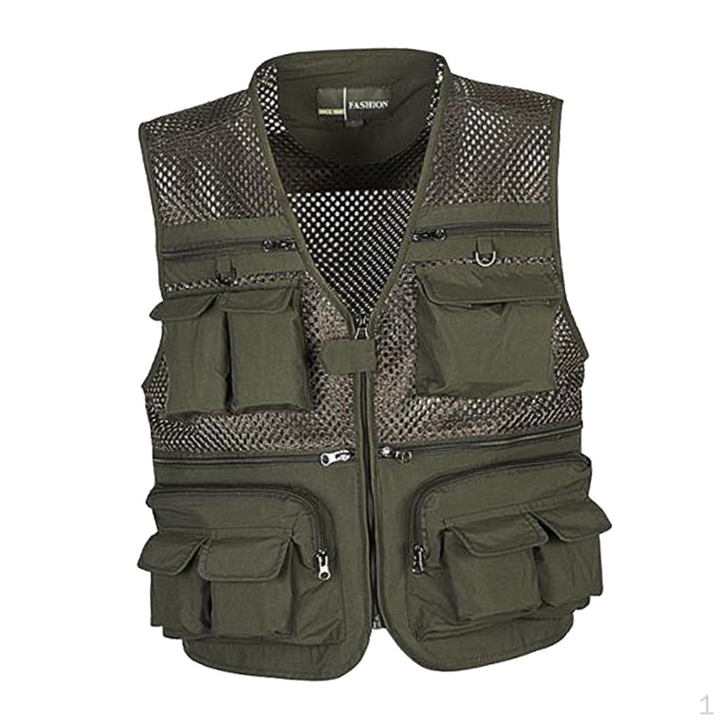 

Сетчатый жилет для рыбалки и фотографии 5XL армия зеленый