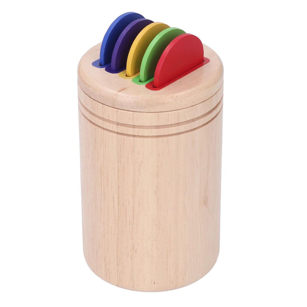 Color Sorting Sensory Toy Wooden Color Sorting Coin Box Toy Children Educational Color Sorting Cup