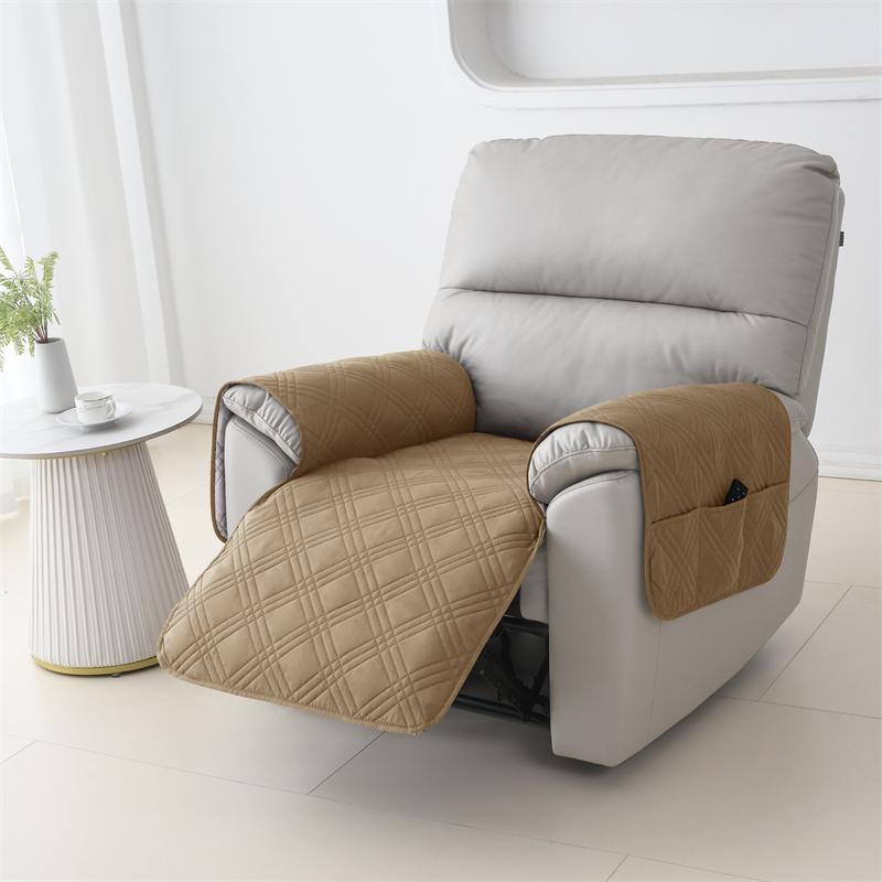 

1Seater Quilted Recliner Sofa Seat Cover Dogs Pets Kid Anti-Slip Chair Covers Anti-wear Armchair Cushion Furniture Protector