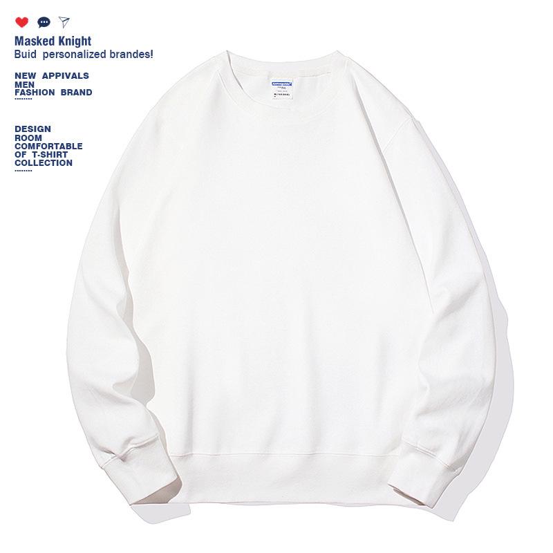 

Oversized Men s Drop Shoulder Loose Casual Solid Color Round Neck Sweatshirt (Fits Up To 300 Lbs) M белый