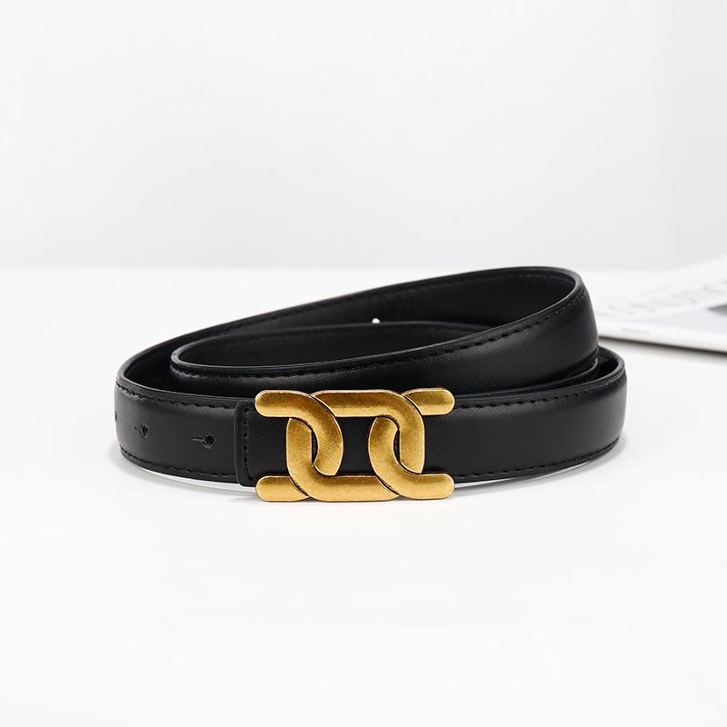2024 Women's Versatile Black Waist-Cinching Korean Style Fashion Belt