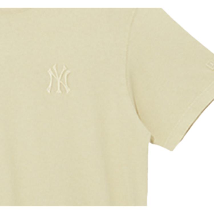 New Era Logo Casual T-Shirt Unisex tops Yellow 13040819