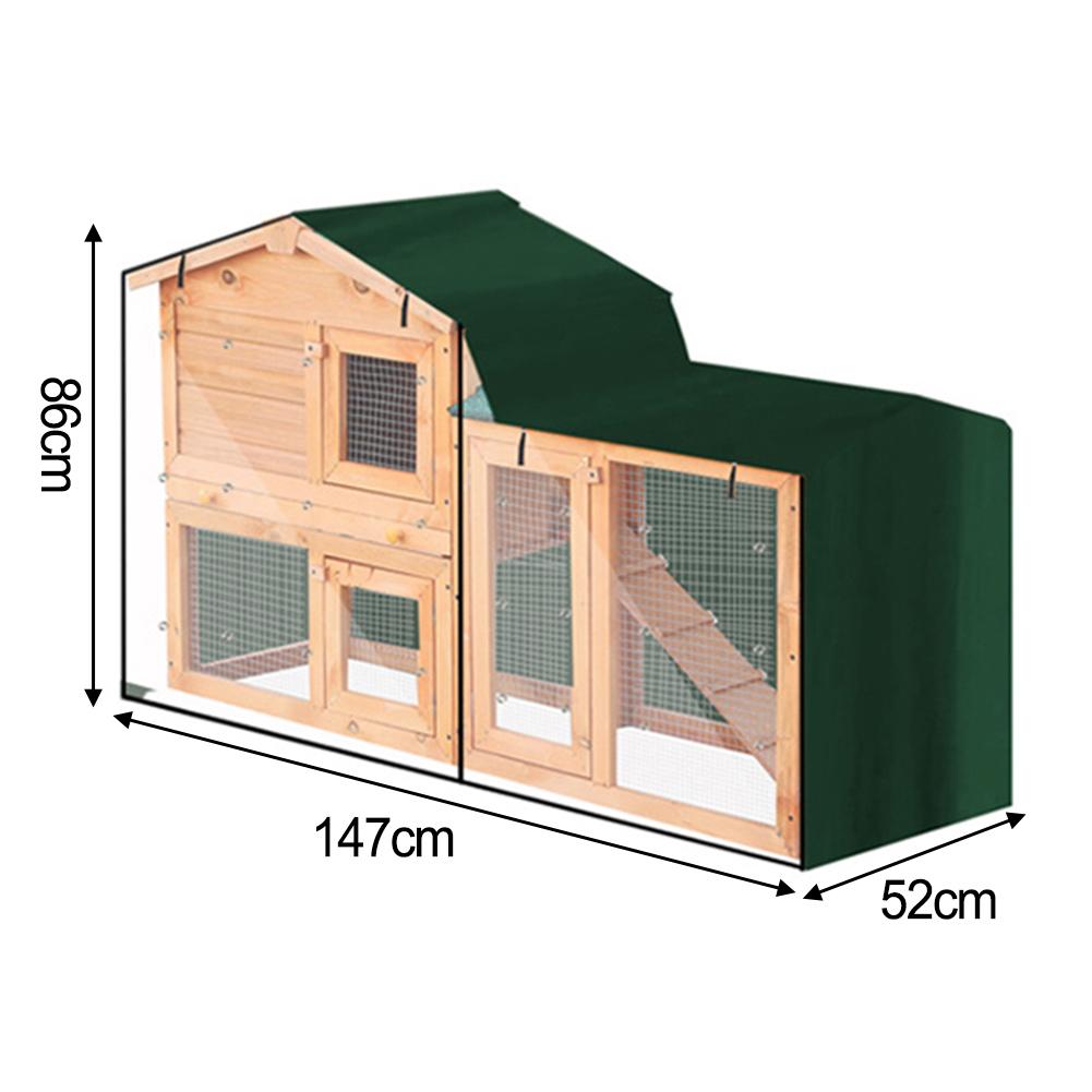 Indoor Guinea Pig Hutch Cover Accommodates Various Door Combinations Adjustable String Hem Clear Front Folding