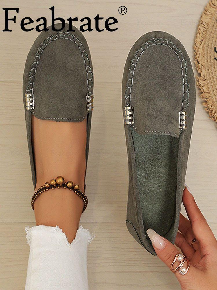 

Women s Flying Woven Flat Shoes Shallow - Lazy Work Shoes 40