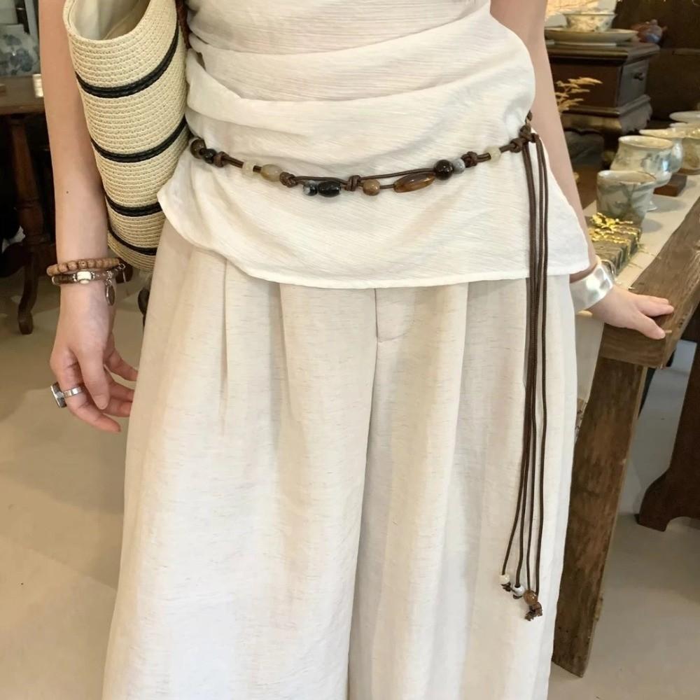 Bohemian Women's Waist Chain Woven Beaded Skirts and Jeans Belt Waist Rope Waist Belt Decoration