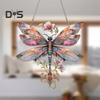 Dragonfly Sun Catcher acrilic agățat ornament colorat Dragonfly fereastră Suncatcher cu lanțuri metalice pentru decor de grădină de casă verandă