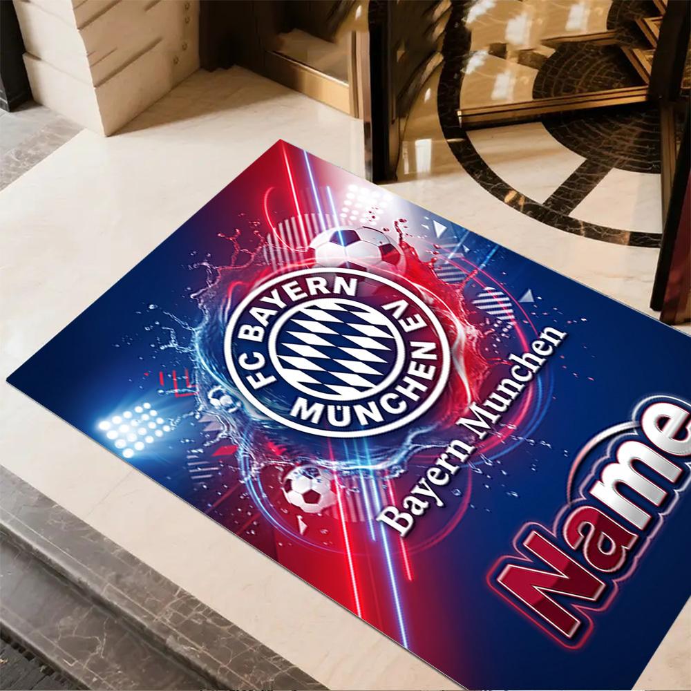 Bayern Munich Crest Area Rug Design for Decorate Room Dormitory Hallway Foyer Anti-slip Rug Decorate Offices Perfect Gift for Friends & Family