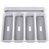 Silverware Tray with Non-slip TPR Linings Silverware Organizer Flatware Tableware Silverware Drawer Organizer for Kitchen Drawer