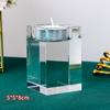 Modern Crystal Candle Holders Glass Candlestick Ornaments Creative Butter Lamp Holder  Indoor