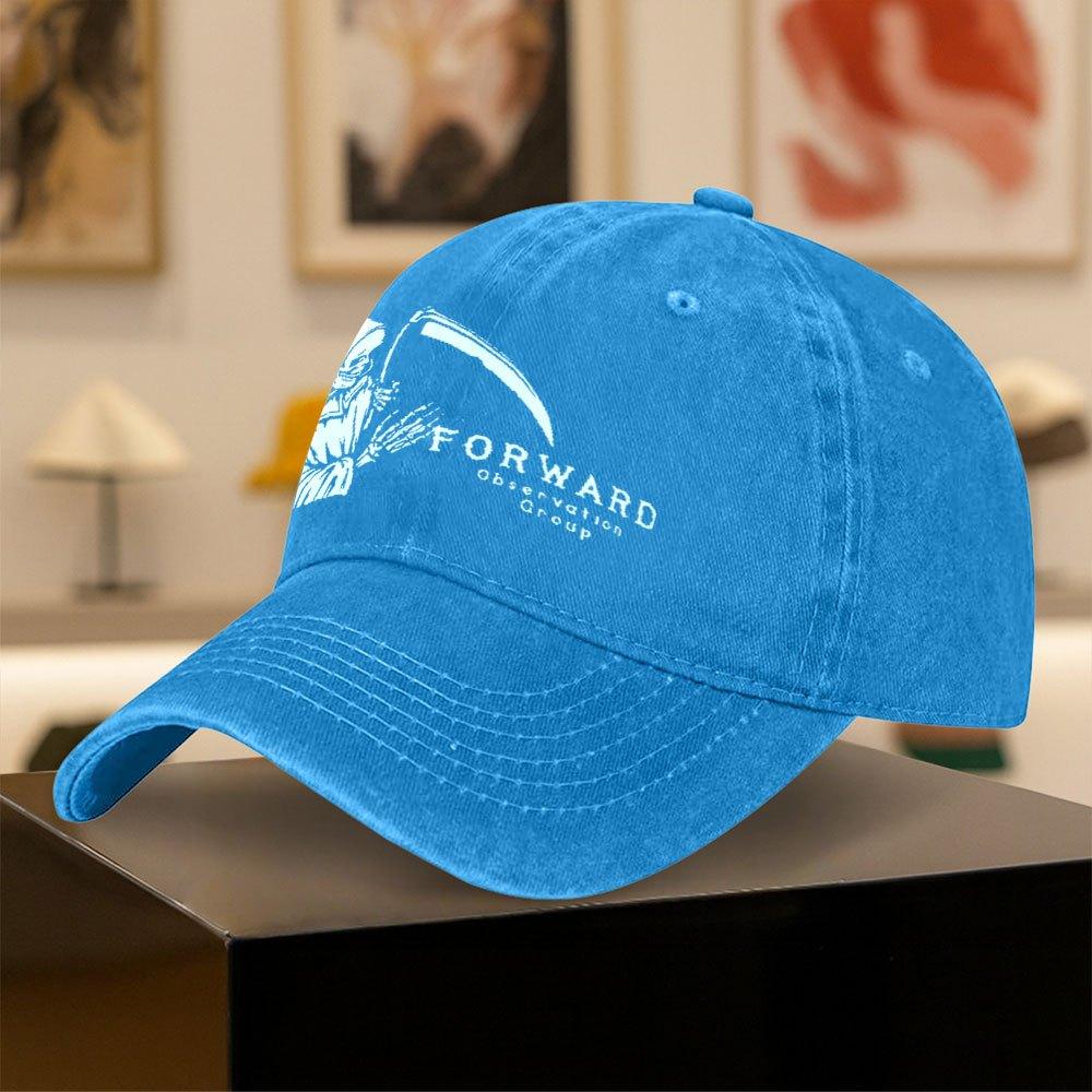 Classic Trendy Grim Reaper Scythe Print Forward Observation Group Style Baseball Cap Best Accessory for Men And Women Fashiona