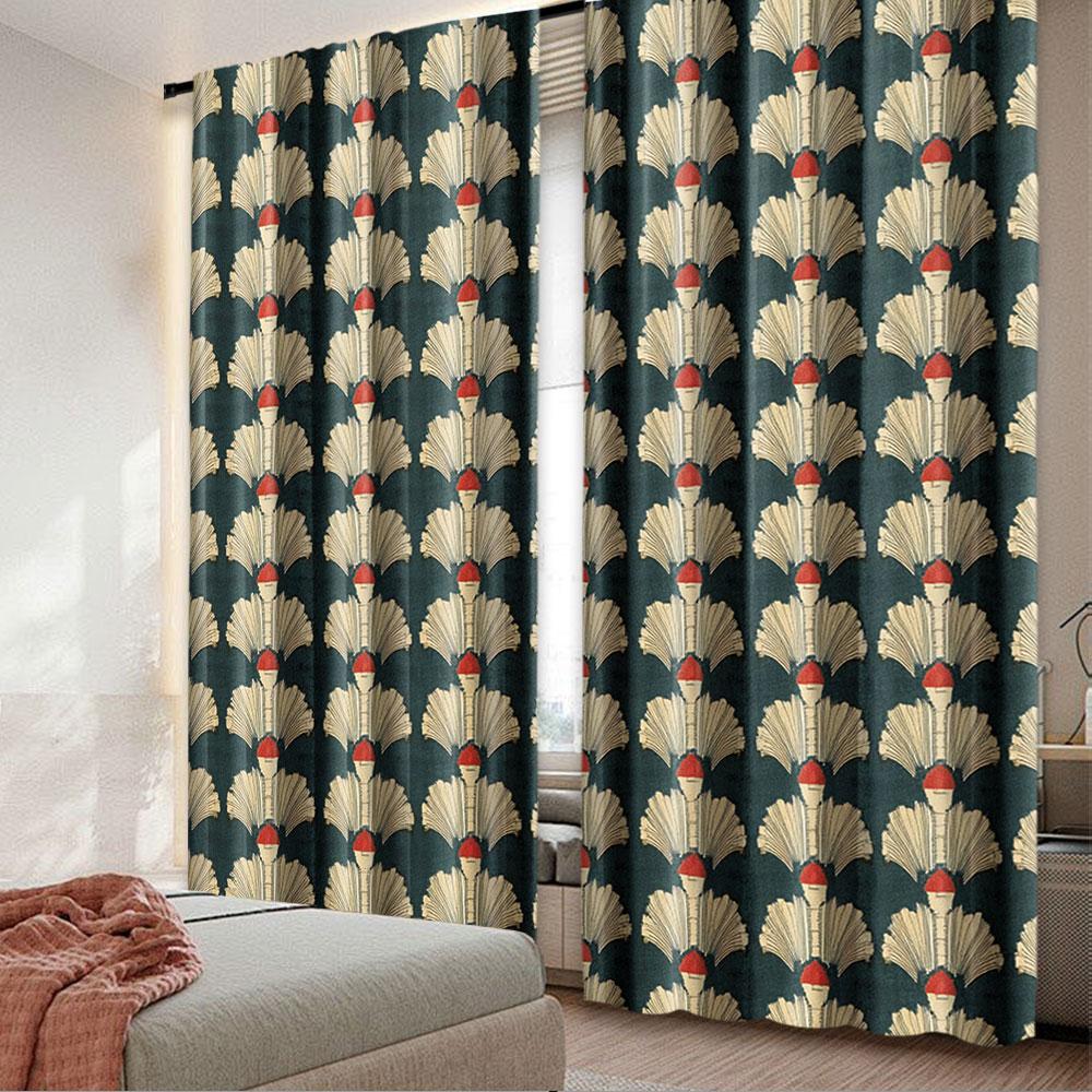 

Floral Curtains Art Nouveau Style Romantic Flowers Nature Design Bedroom Bathroom Living Room Dining Kitchen Study Curtain Set Of 2 Made Polyester W100*H70(CM)-Hooks&1PCS