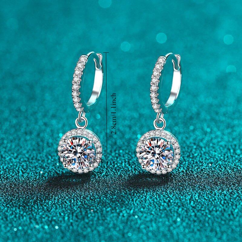 1 Paar, Modisch, Eingelegt mit synthetischem Zirkon, Modisch und schlicht, Nischen-Ohrringe.