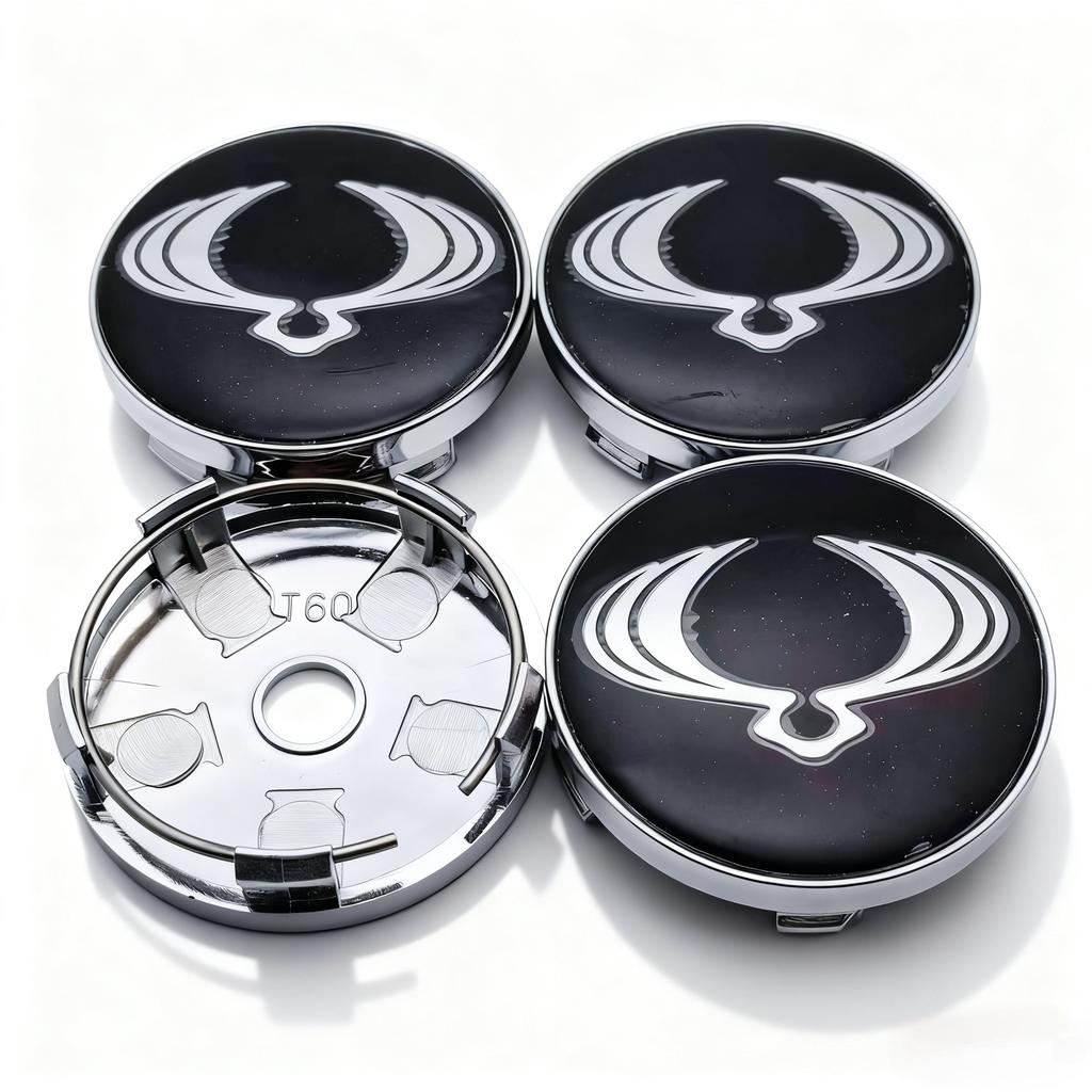 4pcs Ssangyong Logo Emblem Car Wheel Center Caps 60MM 56MM Rim Hubcaps Cover SSANG YONG Badge Wheels Hub Cap Replace Accessories