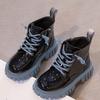 Girls Shoes Pink Martin Boots Winter 2025 New Children's Boots Children's Velvet Warm Short Boots Baby Girl