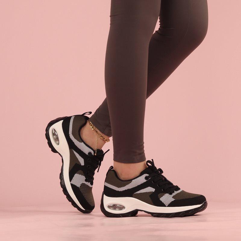 

Fly Woven Mesh Дышащая женская обувь Повседневные кроссовки на воздушной подушке 35