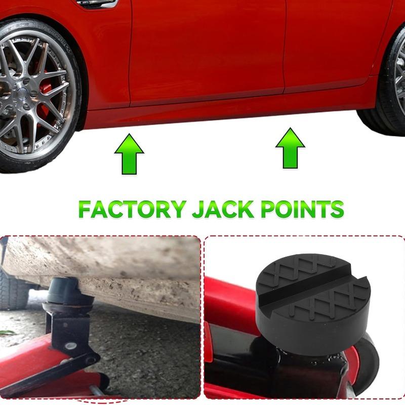 Car Lift Jack Stand Pads Support Pinch Black Rubber Slotted Floor Pad 2types Universal Rubber Jack Pad Frame Rail Adapte Tools