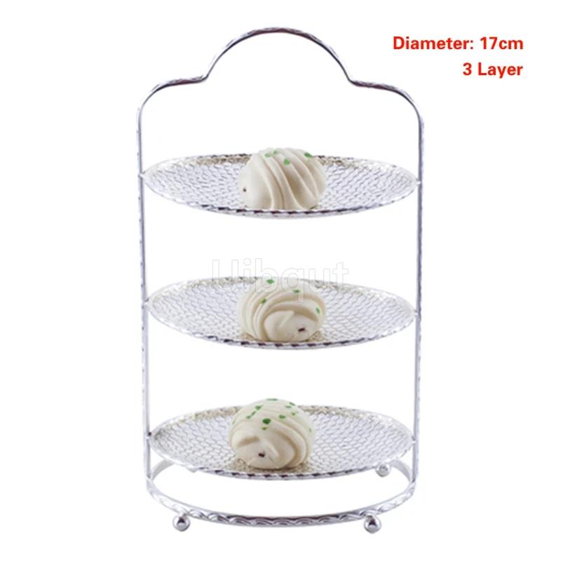 Creative pattern three layer Mini snack rack Fruit plate KTV bar restaurant tableware Cake rack Snack plate Water cube cake rack