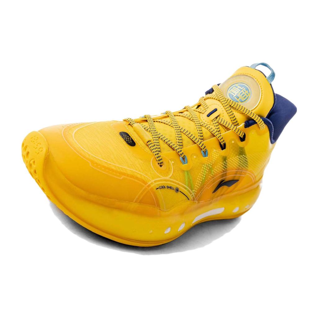 Li Ning Yu Shuai 14 Low Durable Breathable Basketball Shoes Men sneakers Yellow ABAR123-11