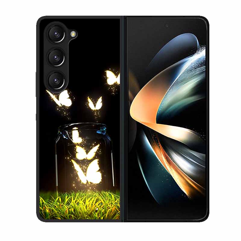 For Samsung Z Fold 6 Phone Case Cover Wolf Black Plastic Hard Back Cover Case For Samsung Galaxy Z Fold6 Fold 4 3 2 5 Case Funda