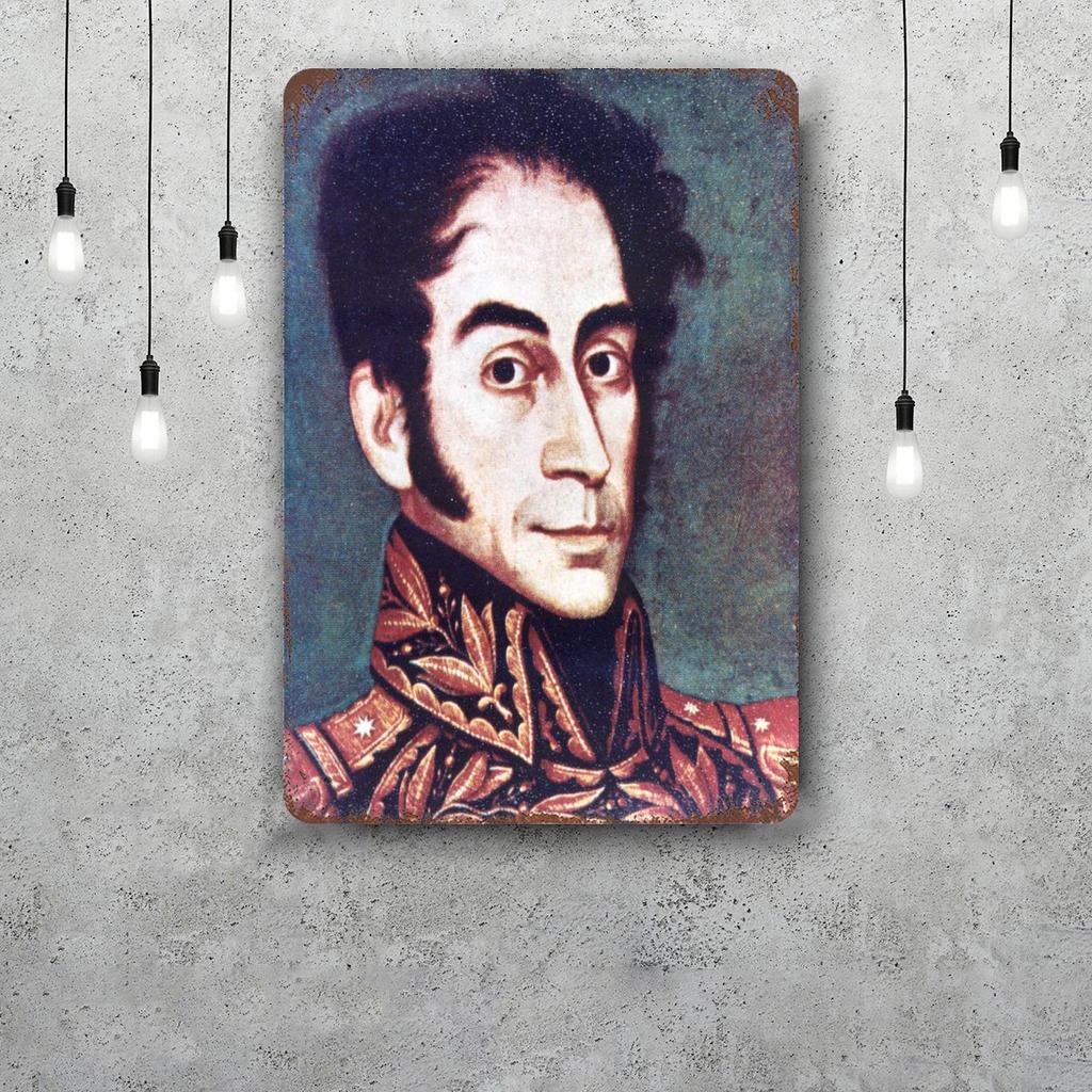Simon Bolivar Metallschilder Wanddeko Vintage Blechschilder Captain Metallposter Dekor für Bar Kneipe Club Wanddekoration