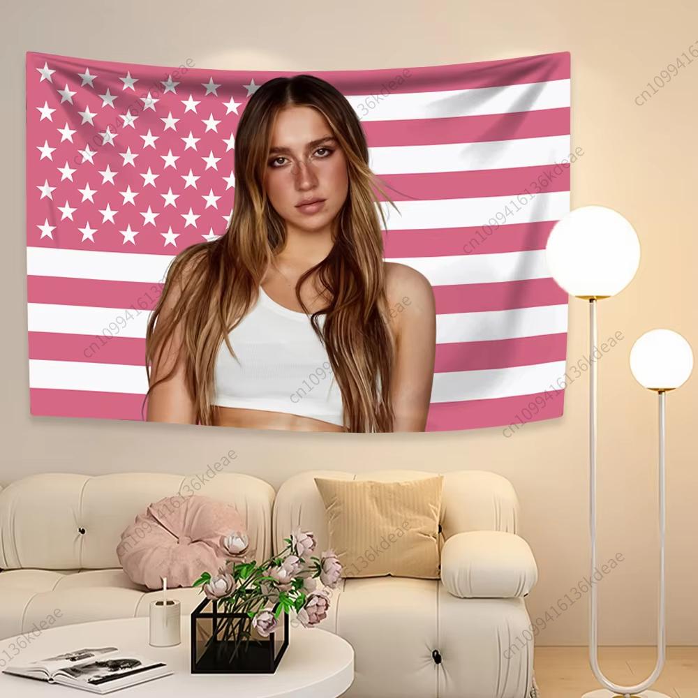 Rosa Amerikanische Flagge Sängerin Tate Mcraes Wandteppich Wandbehang Wandteppiche Ästhetische Tapeten Hintergrund Konzertbanner Raumdekoration