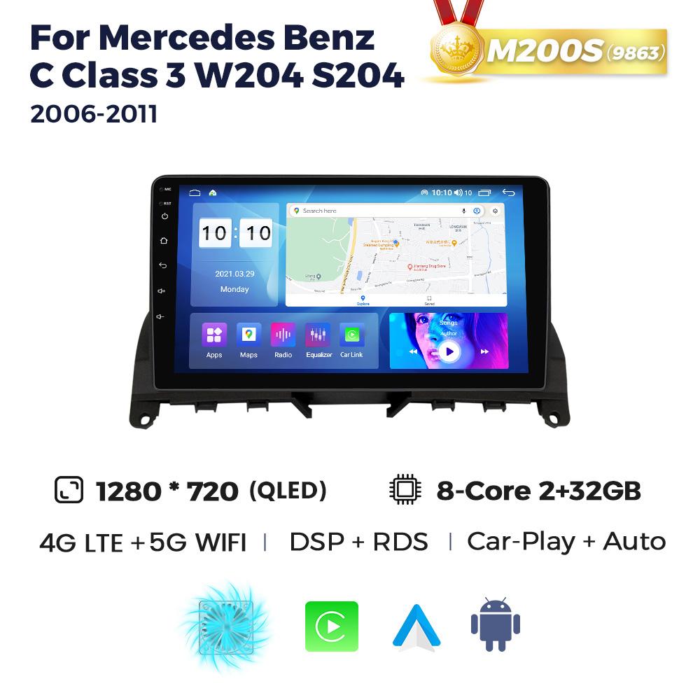 NaviFly For Mercedes Benz C-Class 3 C220 C180 W204 S204 2006-2011 Android Car Player Radio Multimedia Touch Screen Video Stereo