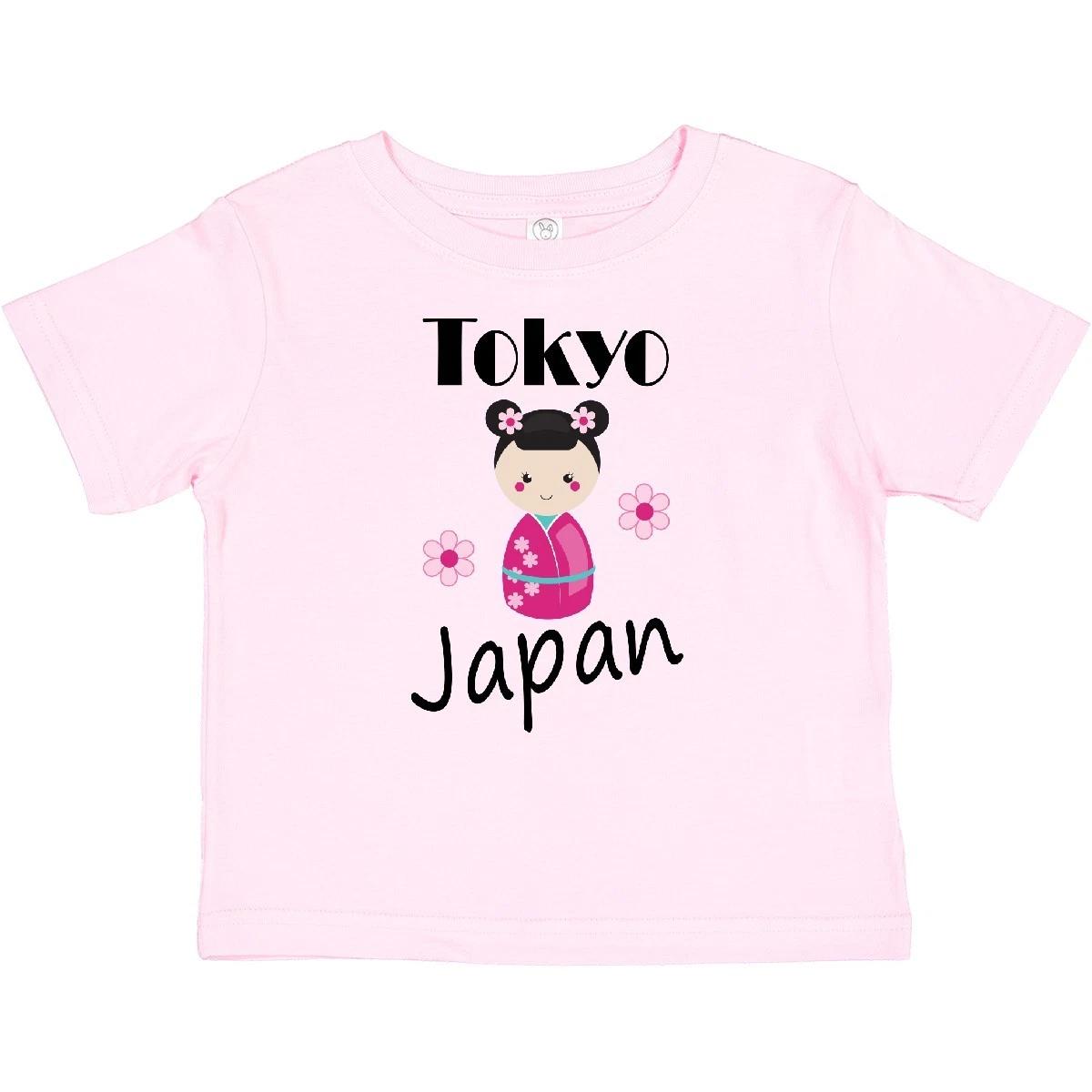 

Inktastic Tokyo Japan Kokeshi Baby kids boys T-Shirt Japanese Souvenir Travel Infant Tees 100