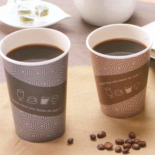 Sunnap Cardboard Paper Cups, 400ml, 150 Cups (3 Packs of 50), Large Size, Disposable Cups, AC4050TEC