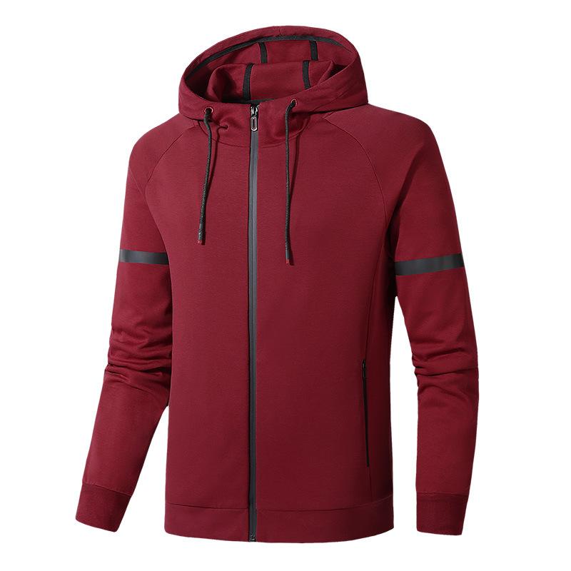 New Spring Autumn Cotton Men's Jacket Zipper Cardigan Sports Hooded Top Fashion Knitted Jacket L-8XL