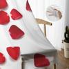 Red Rose Flower Plant White Chiffon Sheer Curtains for Living Room Bedroom Home Decoration Window Voiles Tulle Drapes Curtain