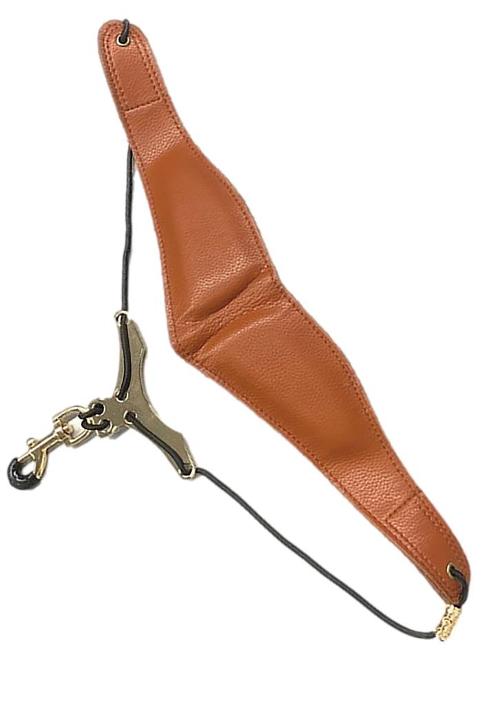 MORYTRADE Saxophone Strap Shoulder Harness for Alto, Tenor, and Baritone Saxophones (Brown)