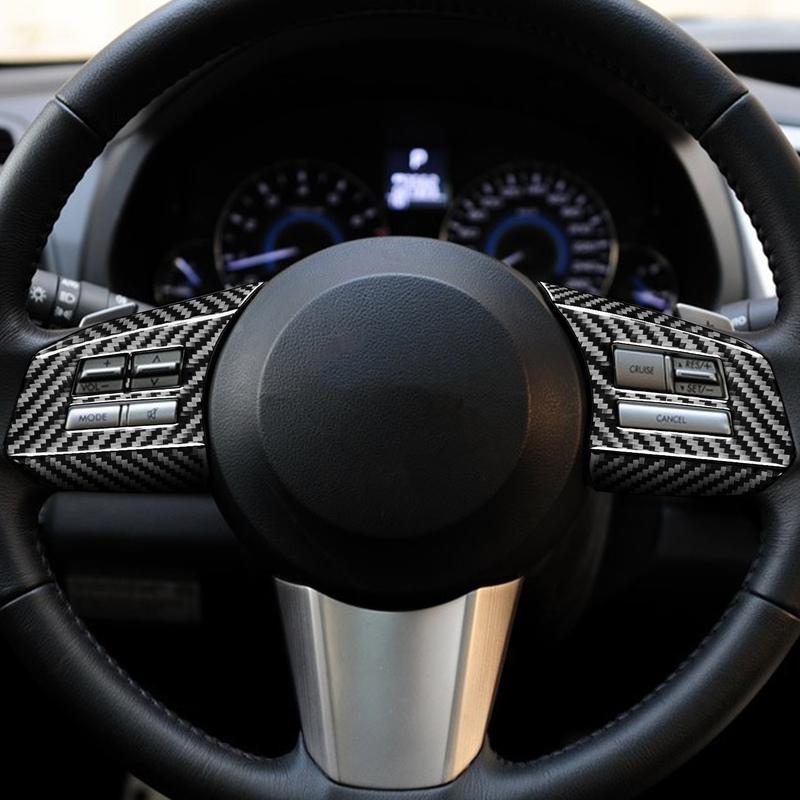 For Subaru Legacy 2010-2014 Real Carbon Fiber Car Button Switch Panel Cover Trim Sticker Car Interior Accessories