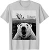 Polar Bear Sinking Titanic Meme Graphic Tee Funny Casual Short Sleeve TShirt for Men Women
