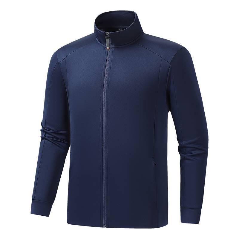 Unisex Stand Collar Zipper Hoodie - Long Sleeve Outdoor Sports Jacket for Autumn/Winter Martial Arts Coaching.