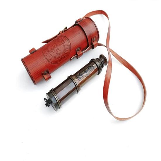 Telescop din alamă gravată, Lunetă de spion pirați, Cadou pentru navigație, Cadouri de absolvire pentru soț