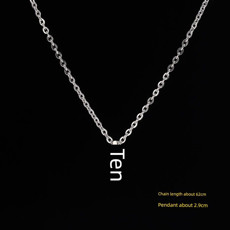 Trendy Men s Titanium Steel Cross Fashion Style Long Necklace Small Hip Hop Cross Necklace