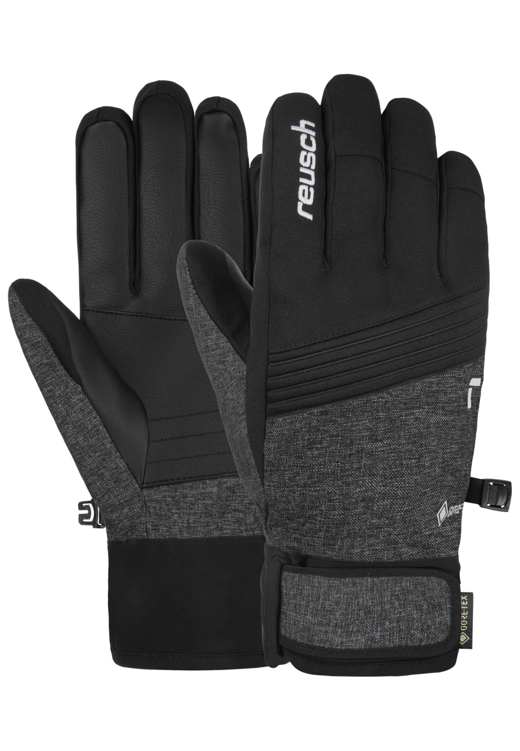 

Reusch FERGUS GTX Ski Size Unisex Gore-Tex Gloves, Men s, 6401347, Black/Gray, L,