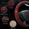 All-season, the anti-slip size of the full-diamond steering wheel cover is suitable for a diameter of 15 inches /38 centimeters