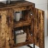 Bathroom Cabinet Smoked Oak 60 X 30 X 60 Cm Particleboard