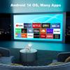 Full HD 1080P Home Theater Smart Video Movie Phone Wireless Gaming Wifi Projector BT 5G 8K Portable TV Outdoor Android 14 Beamer