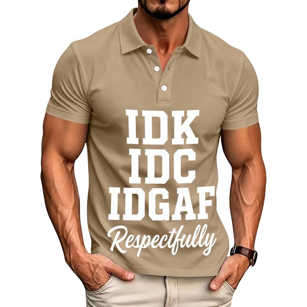 Men's Casual Letter Print Short Sleeve T-Shirt