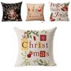 Stylish Christmas Xmas Linen Cushion Cover Featuring Unique Holiday Patterns And Colors