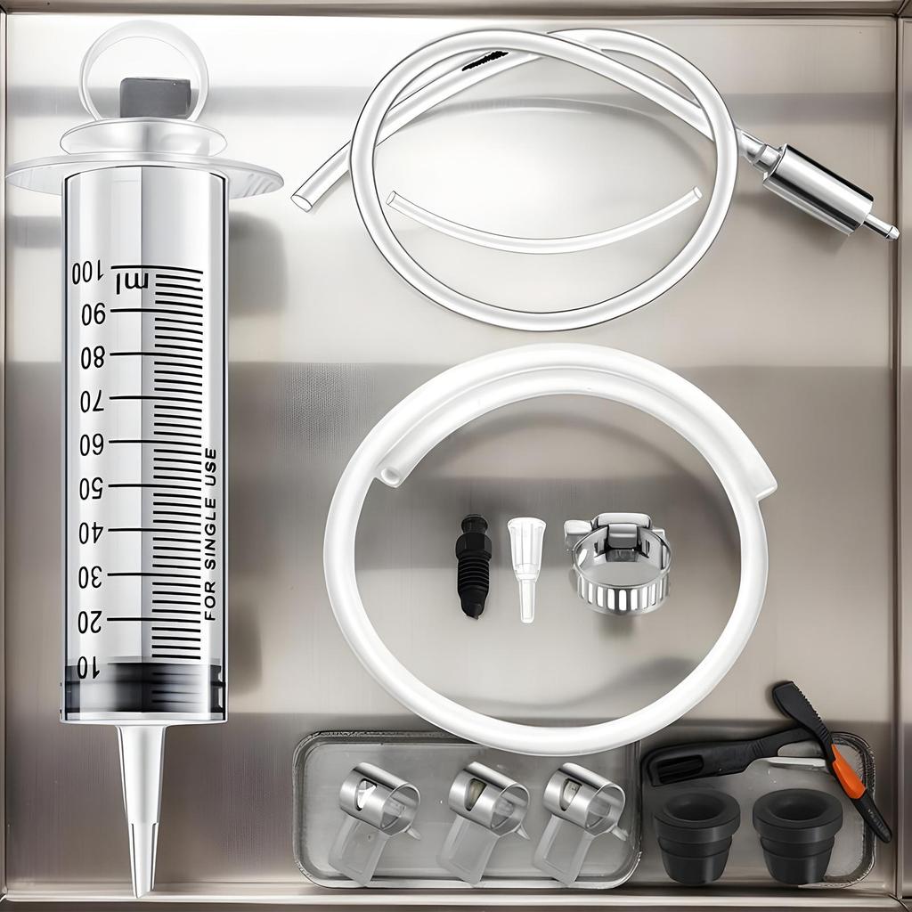 Bremsflüssigkeits-Extraktor Ölabsaugpumpe 12-teiliges Extraktionswerkzeug-Set Zum Luftentlüften Wechseln Kupplungssystem Werkstatt Autoservice