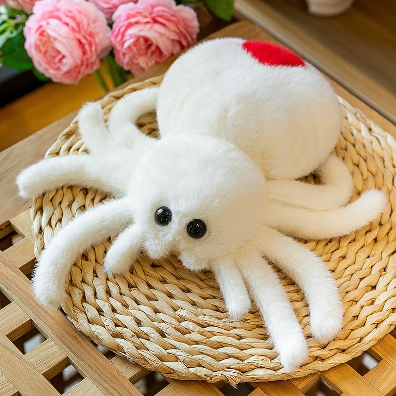 New simulation red-tailed spider plush toy creative funny doll office pillow birthday gift