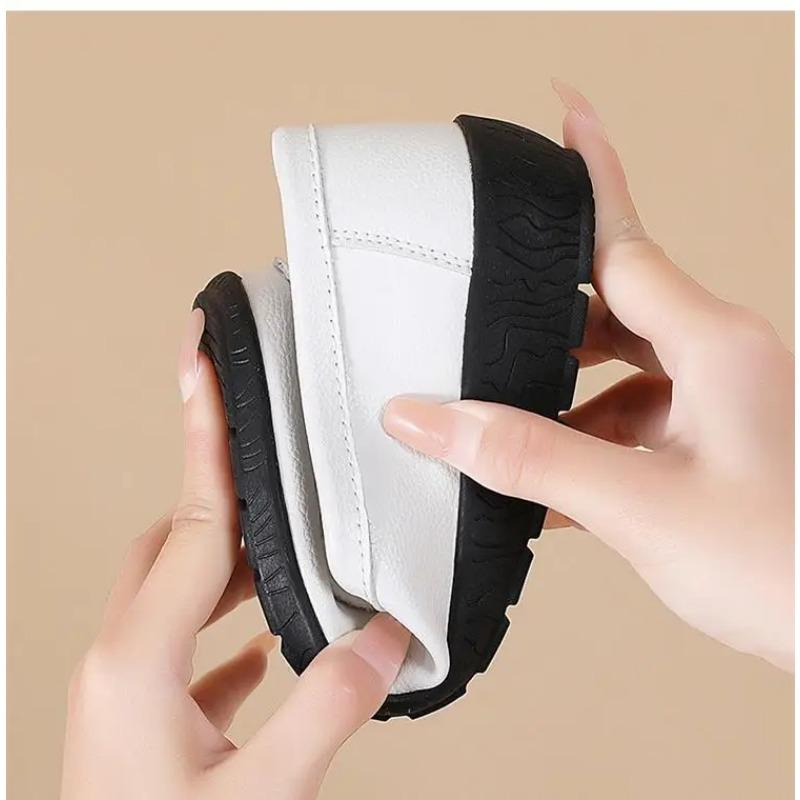Women Flats Wedge Leather Fashion Comfortable Shoes Women Slip On Nurse Shoes Moccasins Outdoor Plus Size Tenis Feminino
